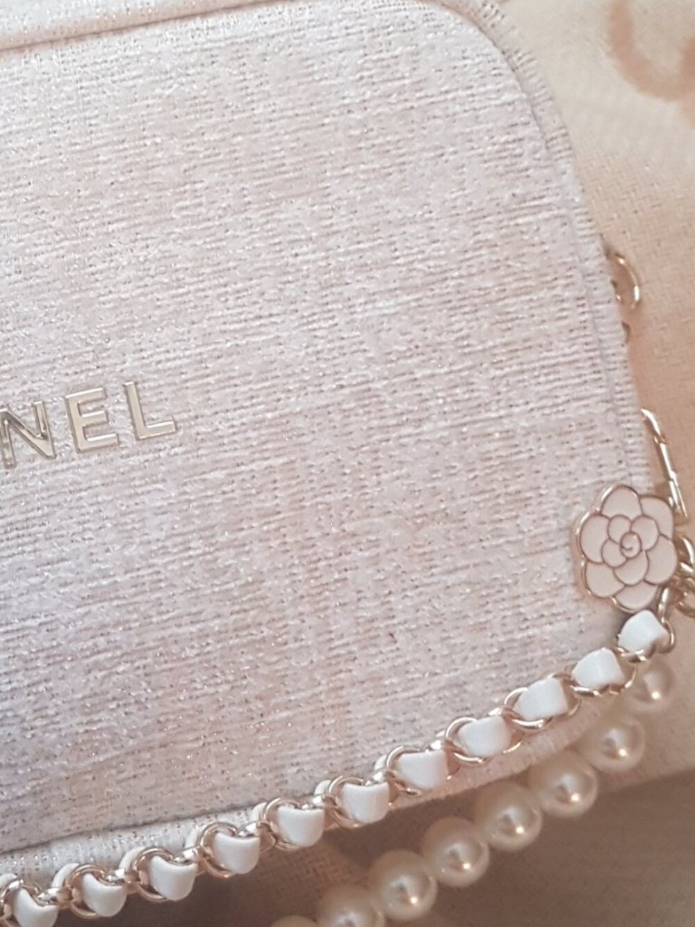 Chanel Tweed Pouch Bag with Dust Bag Limited Edition